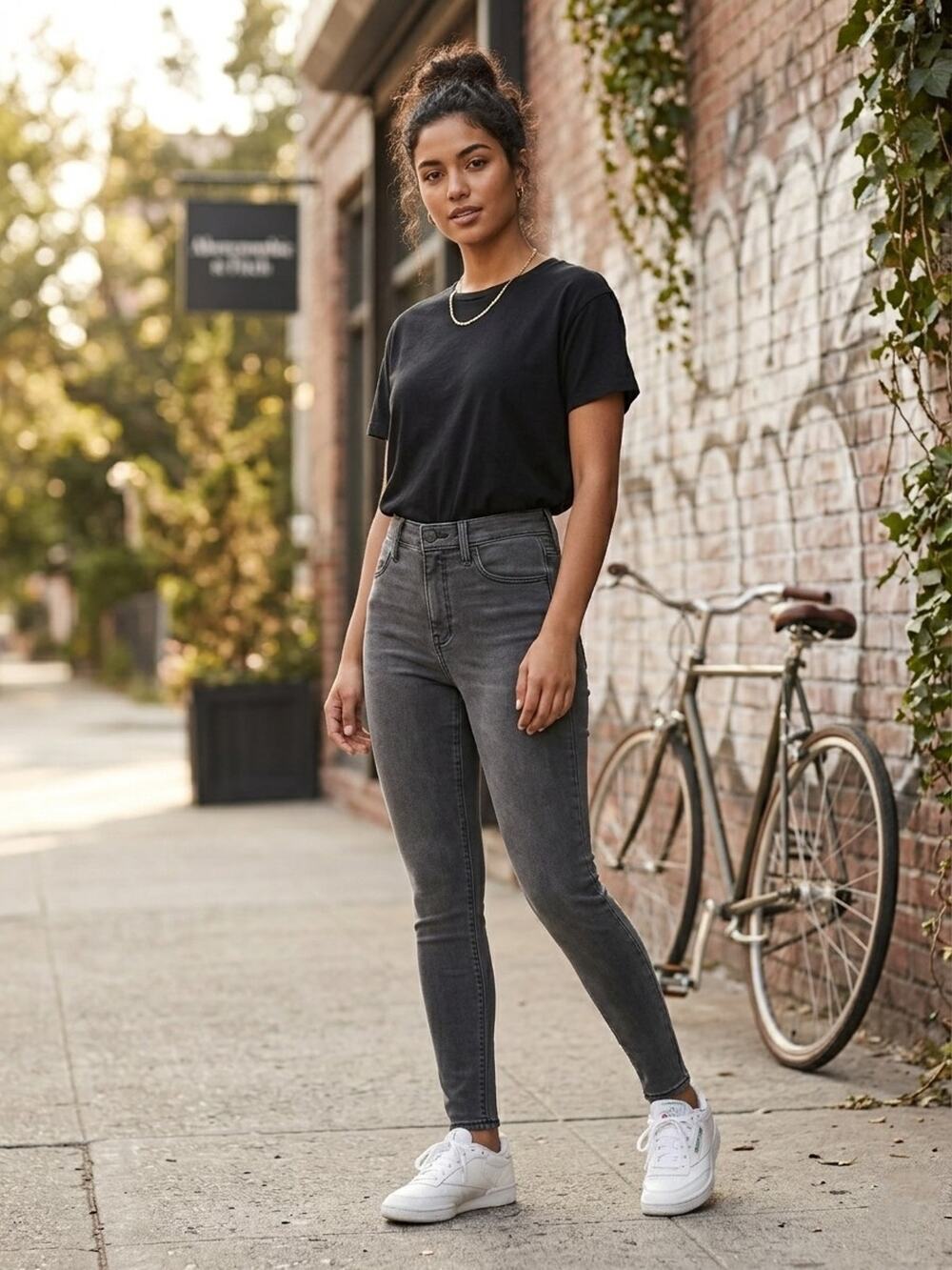 Abercrombie & Fitch Women's Simone High Rise Jean Legging Gray Wash Size 25/0R